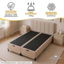 Ver imagem 4 de Cama Box com Baú Casal Bipartido Sintético Pneumático Tecido Bege Royal Sleep