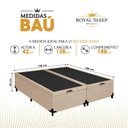 Ver imagem 3 de Cama Box com Baú Casal Bipartido Sintético Pneumático Tecido Bege Royal Sleep