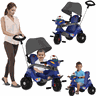 Triciclo Bandeirante Passeio e Pedal Velobaby com Capota Azul - 2
