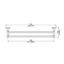 Ver imagem 2 de Porta Toalha Perflex Duplo Quadra Preto Fosco 12121224
