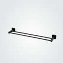 Ver imagem 1 de Porta Toalha Perflex Duplo Quadra Preto Fosco 12121224