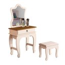 Ver imagem 2 de Penteadeira Infantil Laila Premium com Banqueta Pérola Nature