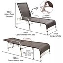 Ver imagem 3 de Kit 2 Espreguiçadeiras Catar e Mesa Garden Confortável para Piscina Trama Original