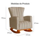 Ver imagem 4 de Poltrona Balanço c/ Puff Melinda Suede Cappuccino