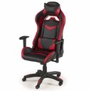 Ver imagem 1 de Cadeira Gamer Eagle Estofado Courino Vermelho e Preto com Base Rodizio Preta - 73813