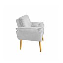 Ver imagem 4 de Kit 2 Poltronas Decorativa Estofada Sala Quarto Escritório Opala Madeira