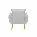 Ver imagem 6 de Kit 2 Poltronas Decorativa Estofada Sala Quarto Escritório Opala Madeira