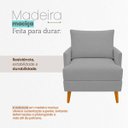 Ver imagem 5 de Kit 2 Poltronas Decorativas Serena para Sala Recepção Escritório Bouclé Premium Luxo Contemporâneas