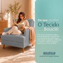 Ver imagem 3 de Kit 2 Poltronas Decorativas Serena para Sala Recepção Escritório Bouclé Premium Luxo Contemporâneas