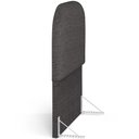 Ver imagem 3 de Cabeceira Cama Box 100cm Lanna com Puff Recamier Doha W01 Linho Cinza Escuro - Lyam Decor