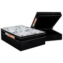 Ver imagem 1 de Cama Box Baú Casal: Colchão Anatômico Polar D28 / EP Orthoface Firme + Base CRC Suede Black(138x188)