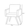 Kit 2 Poltronas Cadeira Decorativa Cyti Estofada - Tecido Veludo Camurça - 5