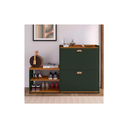 Ver imagem 2 de Sapateira Organizadora de Sapatos Milano com Banco 2 Portas:verde/cedro