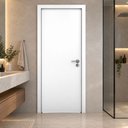 Ver imagem 4 de Porta Madeira Lisa 210x80 Pronta Instalar Acabamento UV:Branco