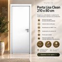 Ver imagem 2 de Porta Madeira Lisa 210x80 Pronta Instalar Acabamento UV:Branco
