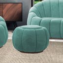 Ver imagem 2 de Puff Redondo Orgânico para Sala Cloud Bouclê Azul Turquesa E03 - D’Rossi