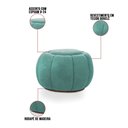 Ver imagem 4 de Puff Redondo Orgânico para Sala Cloud Bouclê Azul Turquesa E03 - D’Rossi
