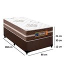 Ver imagem 4 de Cama Box Solteiro Suede + Colchão Molas Ensacadas Texas Prime Colchões 88cm Marrom