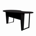Ver imagem 4 de Mesa Escrivaninha Orgânica em MDP 175x92cm com Pés de Metal Corporate F5 Preto
