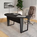 Ver imagem 6 de Mesa Escrivaninha Orgânica em MDP 175x92cm com Pés de Metal Corporate F5 Preto
