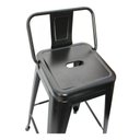 Ver imagem 5 de Kit com 3 Banquetas Alta com Encosto Design Tolix Iron Aço Carbono Preta