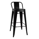 Ver imagem 2 de Kit com 3 Banquetas Alta com Encosto Design Tolix Iron Aço Carbono Preta