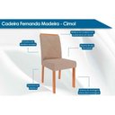 Ver imagem 5 de Sala de Jantar Completa Dani Tampo Madeirado C- Vidro 109cm e 4 Cadeiras Fernanda Madeirado-off