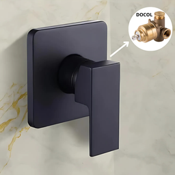 Chuveiro Ducha Banheiro com Acabamento Registro Preto Docol:preto Fosco - 9