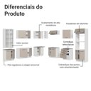 Ver imagem 4 de Armário de Cozinha Completa 549cm Branco/crema Agata Madesa 01 Branco/crema