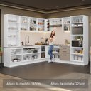 Ver imagem 5 de Armário de Cozinha Completa 549cm Branco/crema Agata Madesa 01 Branco/crema