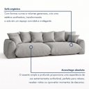 Ver imagem 7 de Sofá Cama Modular Orgânico Retrátil 4 Lugares Base Madeira Maciça 290cm Marrocos