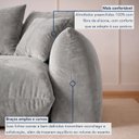 Ver imagem 5 de Sofá Cama Modular Orgânico Retrátil 4 Lugares Base Madeira Maciça 290cm Marrocos