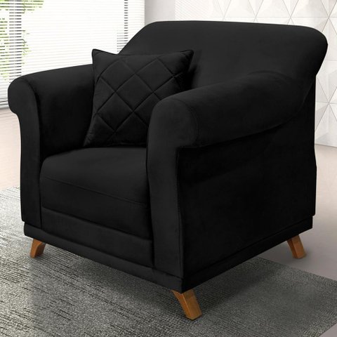 Kit 2 Poltronas Decorativas Retro Polo Veludo 2237 Ezz 2237