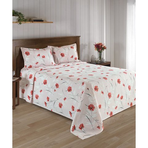 Kit Colcha de Piquet Super Queen 3 Peças Estampado Dohler - Mia C