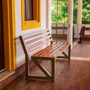 Ver imagem 1 de Banco de Jardim Atlas em Alumínio e Madeira Nobre - 150cm