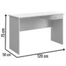 Mesa para Computador 1 Gaveta Moblis:branco - 2
