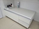 Ver imagem 3 de Balcão Gabinete Pia Banheiro Multiuso com Rodízios 110cm:branco
