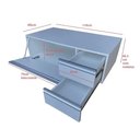 Ver imagem 2 de Balcão Gabinete Pia Banheiro Multiuso com Rodízios 110cm:branco