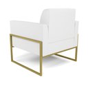Ver imagem 5 de Poltrona Base Industrial Alta Dourado Marisa Corino Branco D03 - D’Rossi
