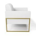 Ver imagem 4 de Poltrona Base Industrial Alta Dourado Marisa Corino Branco D03 - D’Rossi