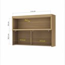 Ver imagem 3 de Armário Aéreo Modular 1 Porta Basculante Ripado Nesher Marquesa 120cm 100% Mdf