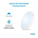 Ver imagem 3 de Luminária de Sobrepor LED Inteligente Smart 18W Bivolt RGB Controle Via Aplicativo Elgin