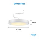 Ver imagem 5 de Luminária de Sobrepor LED Inteligente Smart 18W Bivolt RGB Controle Via Aplicativo Elgin