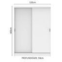 Ver imagem 4 de Quarto Completo com Guarda-Roupa Luke e Cabeceira com 2 Mesas de Cabeceira Madesa Branco Cor:Branco