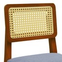 Ver imagem 6 de Banqueta Gabi Madeira Maciça Encosto Telinha C/ 68cm Altura -amêndoa- Linho Cinza Mescla Impermeável
