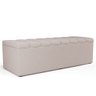 Calçadeira Recamier Baú para Cama Queen Dália 160x50 Cm W01 Linho Cru - Lyam Decor - 1