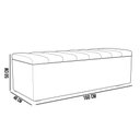 Ver imagem 5 de Calçadeira Recamier Baú para Cama Queen Dália 160x50 Cm W01 Linho Cru - Lyam Decor