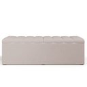 Ver imagem 3 de Calçadeira Recamier Baú para Cama Queen Dália 160x50 Cm W01 Linho Cru - Lyam Decor
