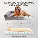 Ver imagem 6 de Cama Pet Ortopedica Colchão Grande 89x58cm Espuma Casca de Ovo Memoria Lavável com Zíper Travesseiro