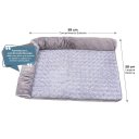 Ver imagem 5 de Cama Pet Ortopedica Colchão Grande 89x58cm Espuma Casca de Ovo Memoria Lavável com Zíper Travesseiro